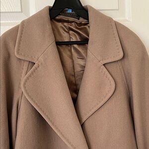 Marks & Spencer Wool and Cashmere Tan Double-Breasted Women's Coat